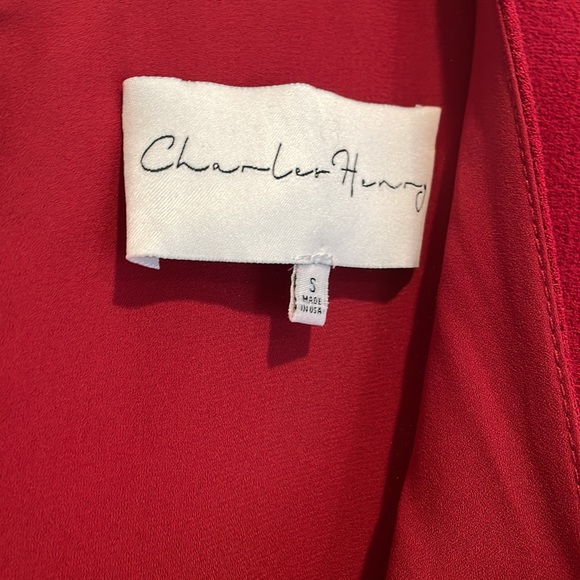 Charles Henry Red Tiered Ruffle Sleeve Mini Dress - Picture 4 of 9